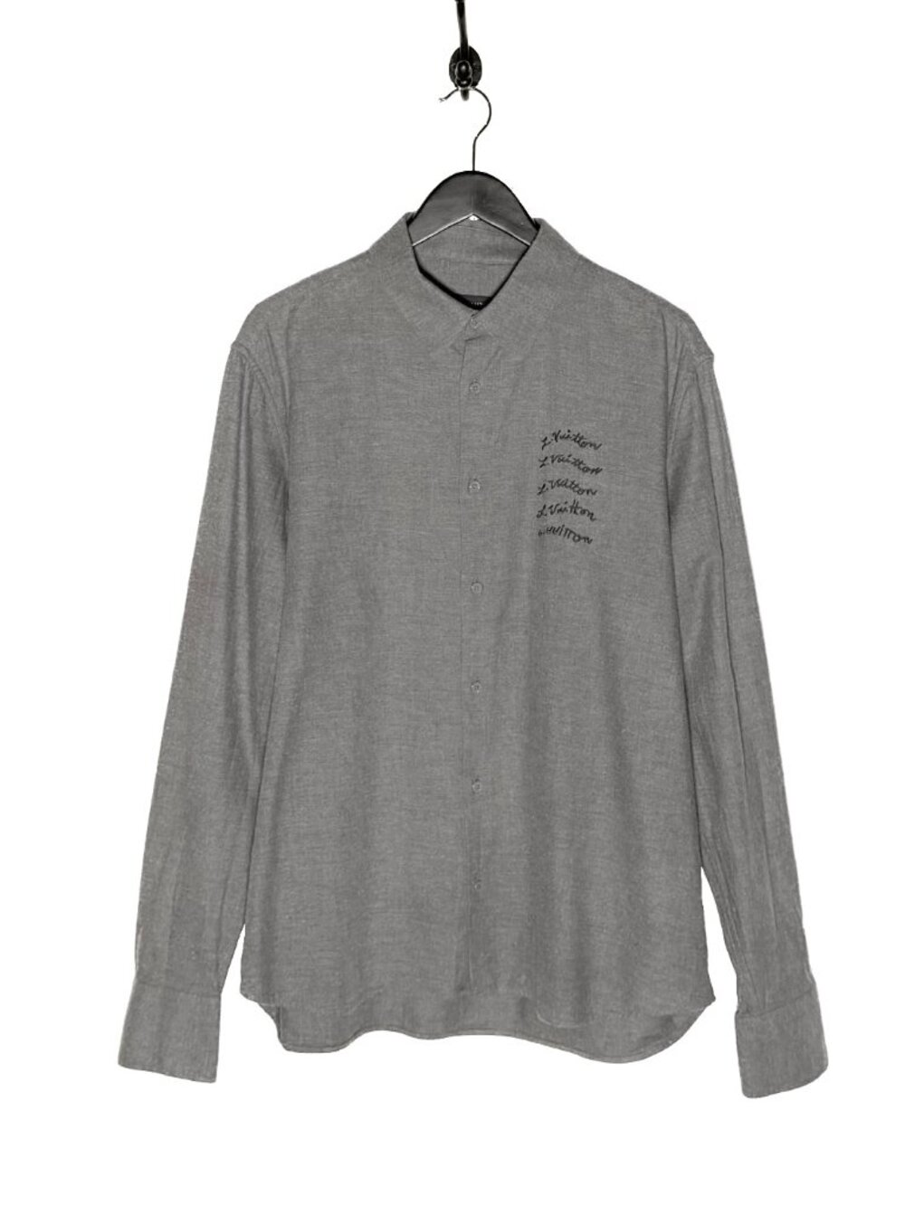 Louis Vuitton 2022 Grey Flannel L Vuitton Signature Shirt